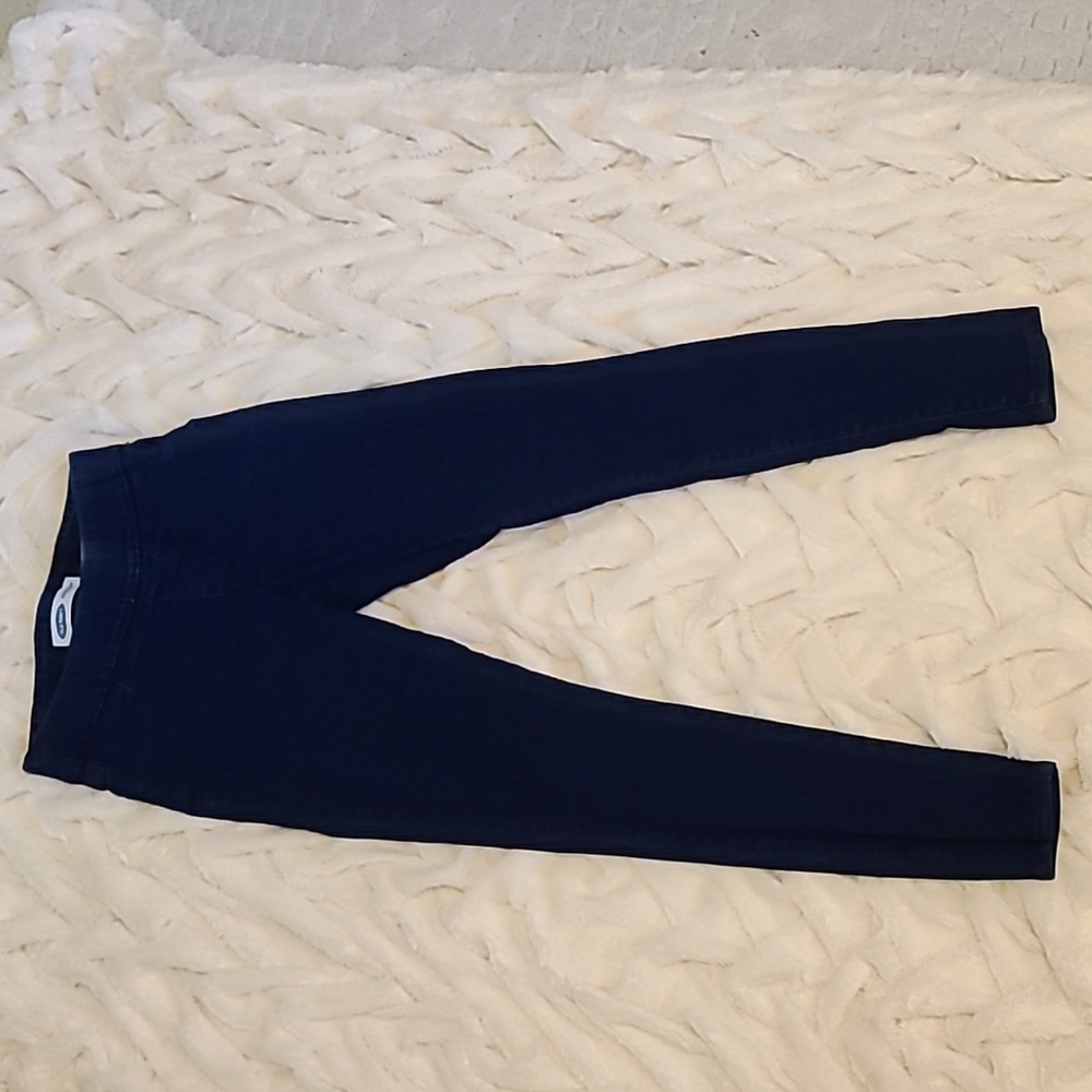 Dark old navy blue jeans super skinny mid-size size 2